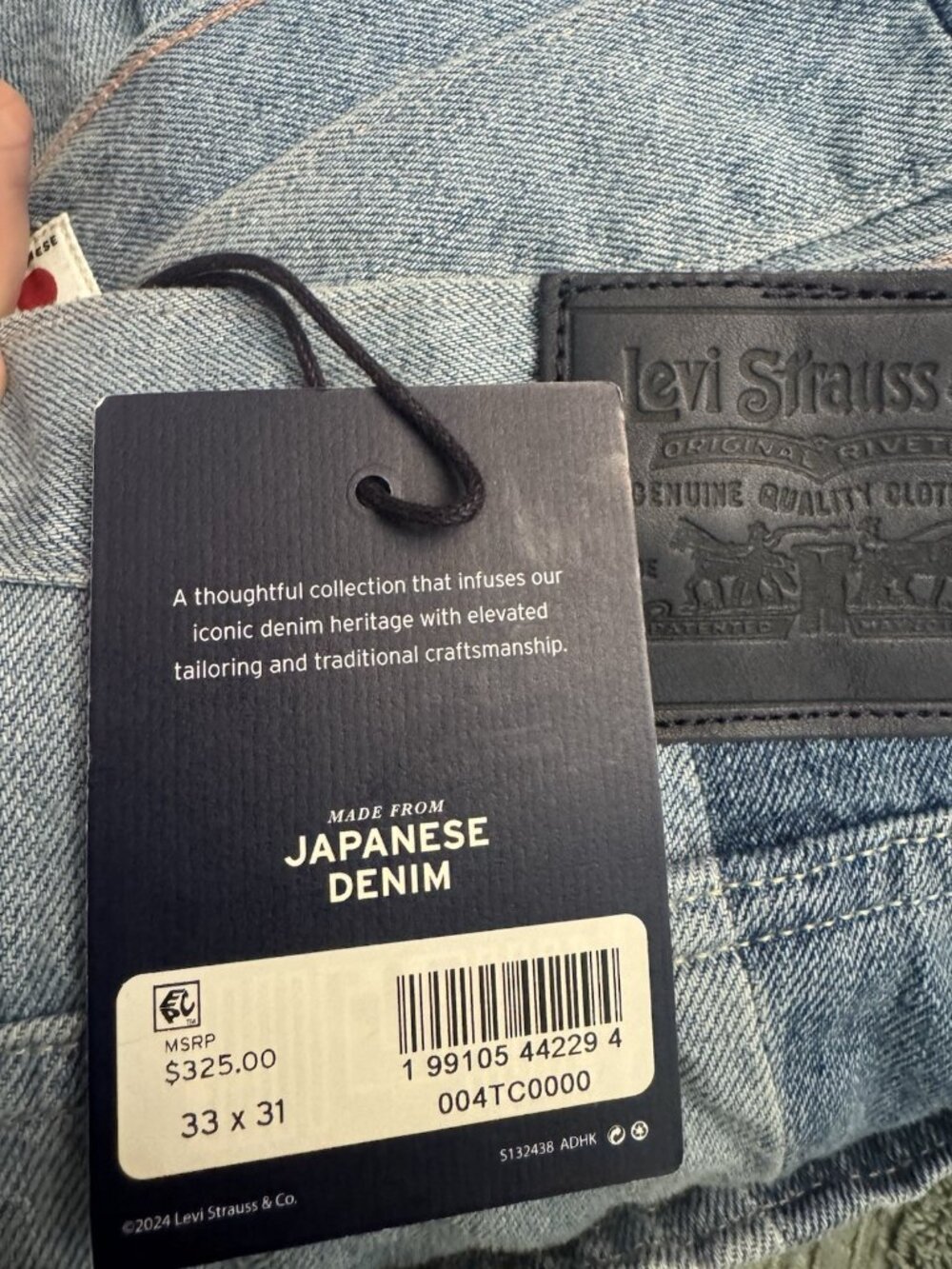 New Levi's 33x31 Blue Label Women's Roper Jeans Barrel Made of Japan Medium Wash - Picture 9 of 9